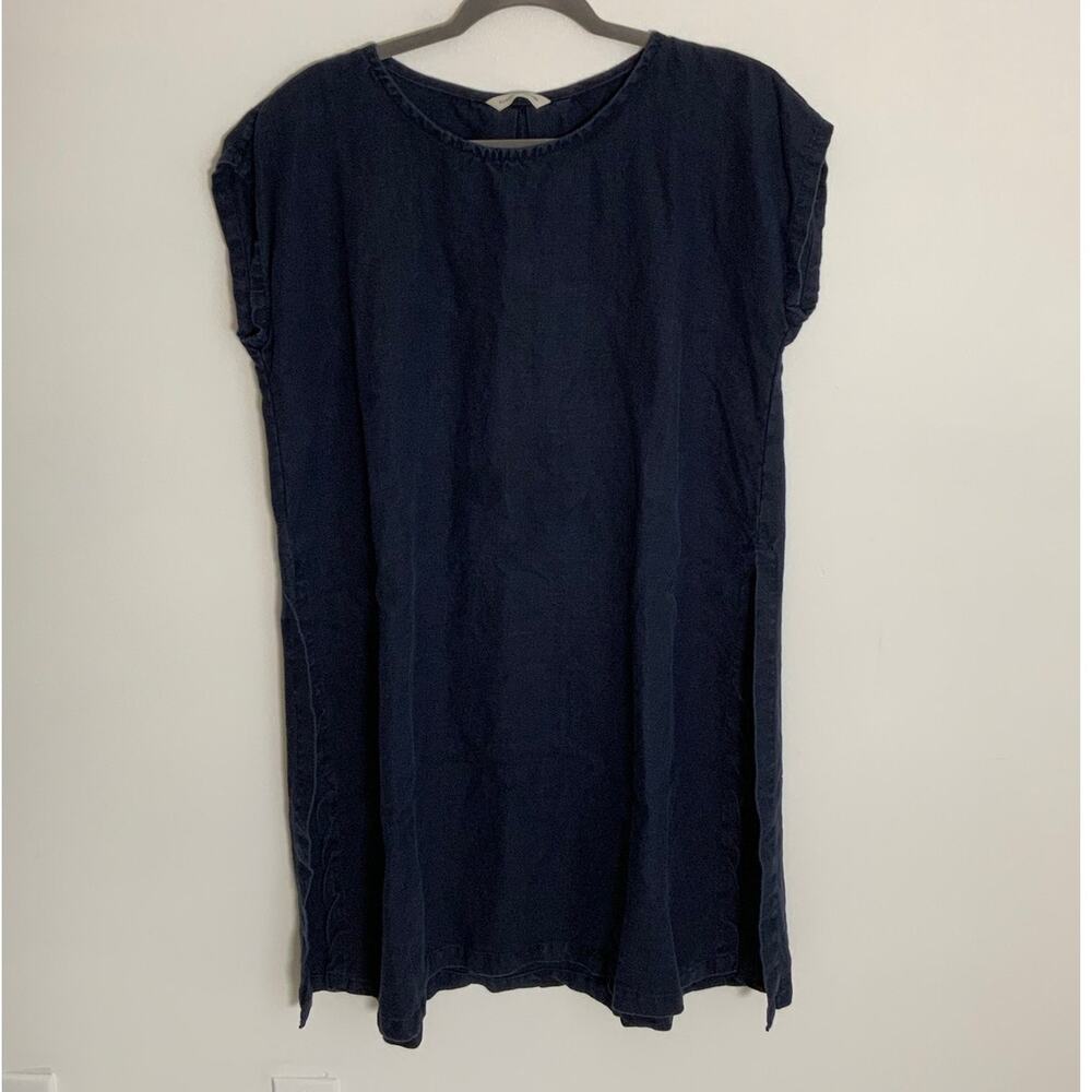 Elizabeth Suzann Retired Josephine Navy Tunic Linen Size medium